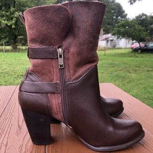 UGG Jayne Cuffable Sheepskin Boots Brown